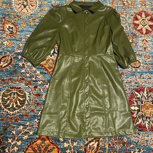 Faux leather dress